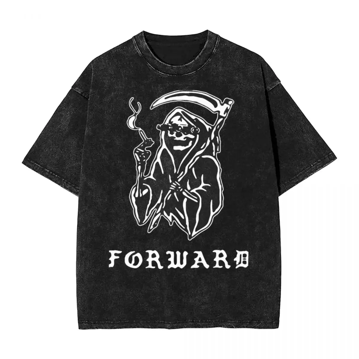 Washed T Shirt Forward Observations Hip Hop Novelty T-Shirt High Street Streetwear Short Sleeve Summer Tops Tee Shirt Men Women