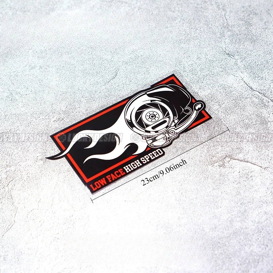 Reflective Vinyl Decals High Speed Turbo Graphic, Decor Stickers for Modified Automobile Body