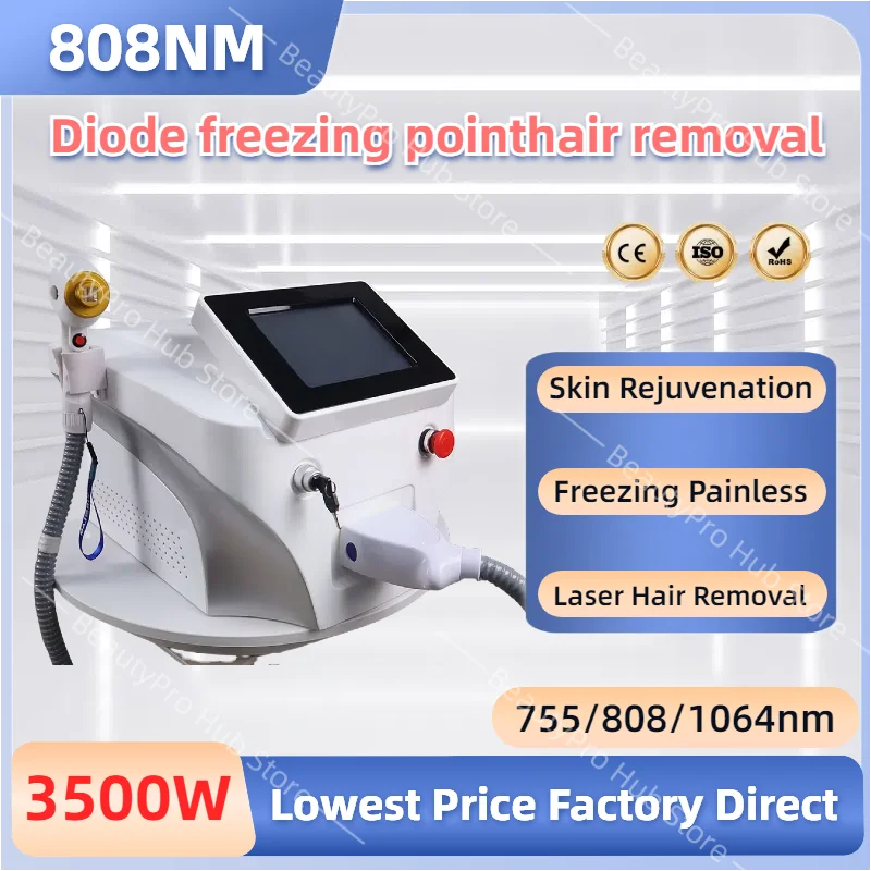 

Semiconductor Laser 3-Wavelength Hair Removal Machine Cooling Head Painless Laser Facial And Body Hair Removal CE Certification