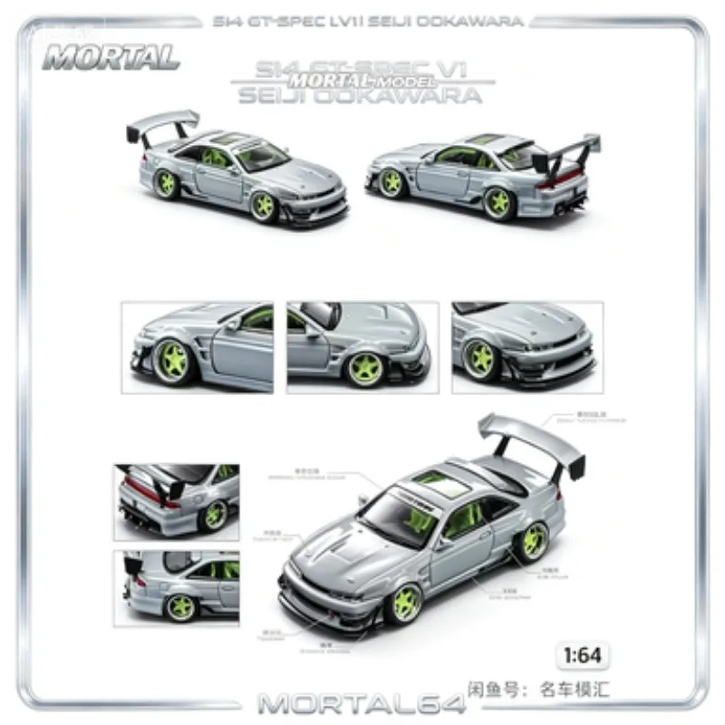 mortal-1-64-nissan-s14-gt-spec-v1-esclusiva-mostra-oggetto-da-collezione-per-adulti-regalo-per-le-vacanze