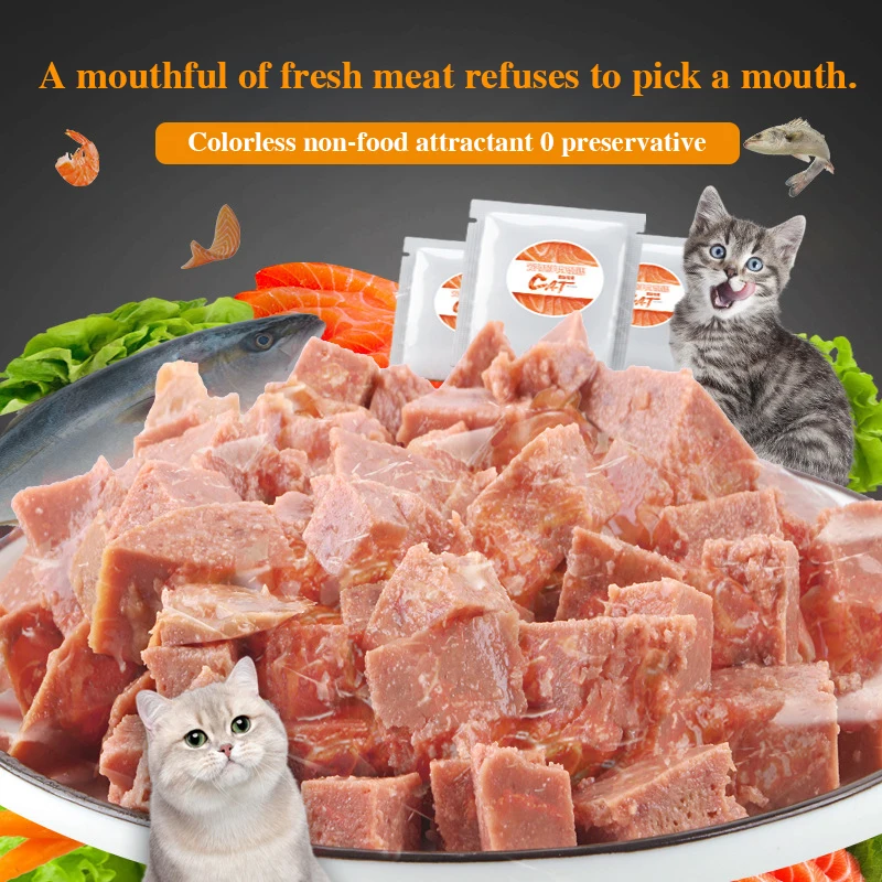 Pet snacks cat with nutritious meat soup wonderful fresh package young cat wet food canned soft package mixed with food snacks