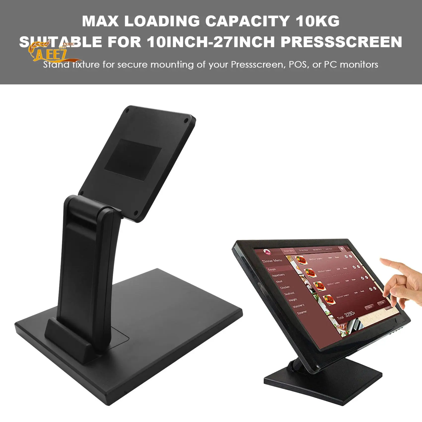 AEE7-Tilt Mounted Fold Monitor Holder Vesa 10Inch-27Inch Lcd Display Press Screen Stand