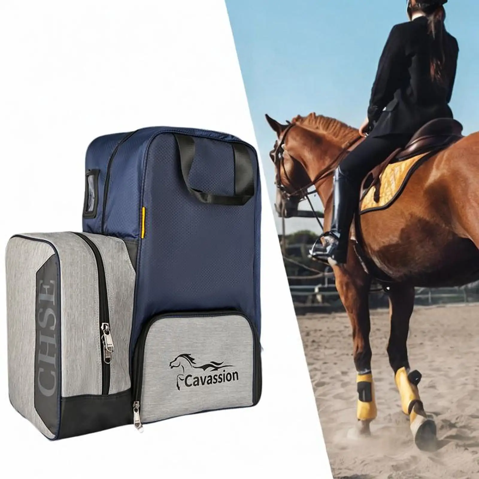 Equestrian Riding Bag Horse Equipment Storage Bag with Pocket for Camping