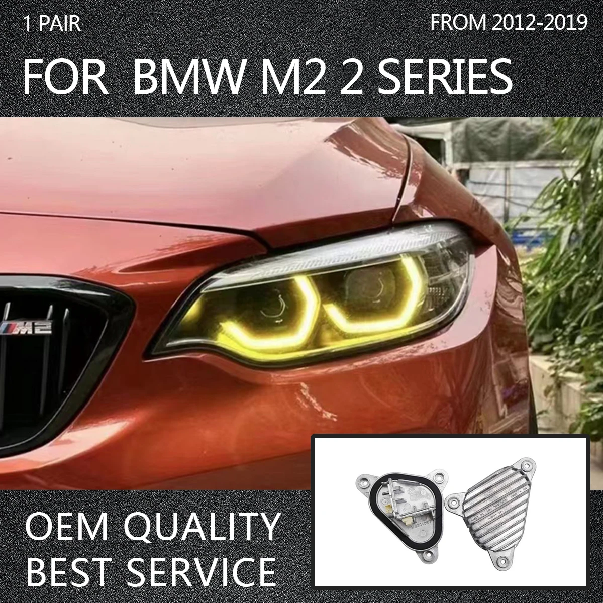 

for BMW M2 F87 M2C 2 series Lemon CSL Yellow DRL RGB multicolor LED boards F22 F23 daytime running lights RGBW Amber