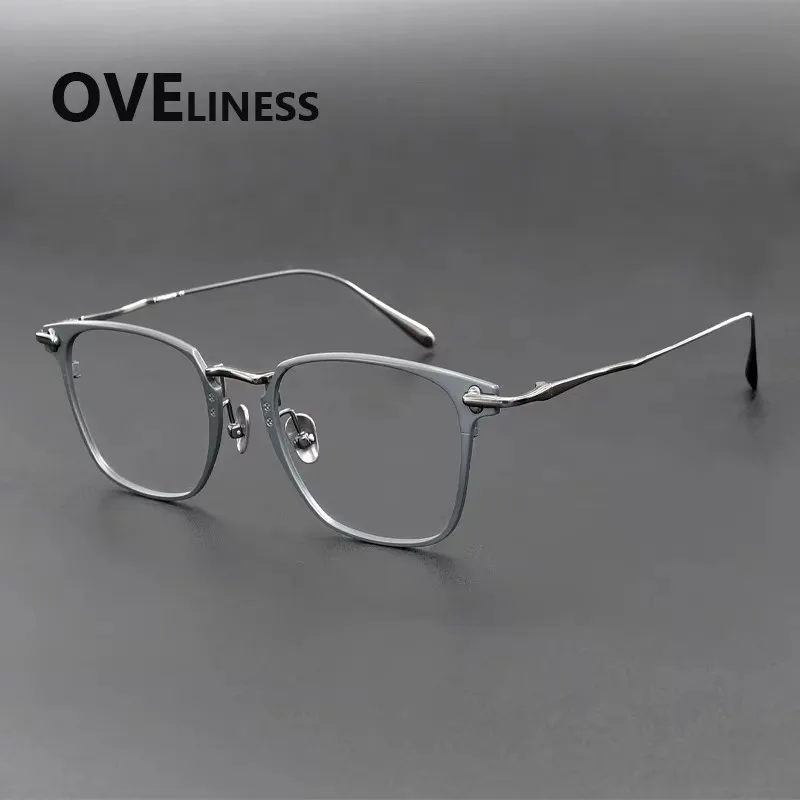 

Оправы для очков из чистого титана, женские, люксовый брендовый дизайн, ретро-круглые оправы для очков, мужские, винтажные, ультралегкие, японские очки