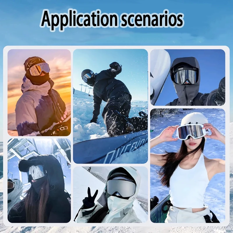 1/2/3 Uds. Gafas para motocicleta, gafas para bicicleta de playa todoterreno, gafas de esquí resistentes a los arañazos con marco de TPU y lentes de seguridad de colores para PC