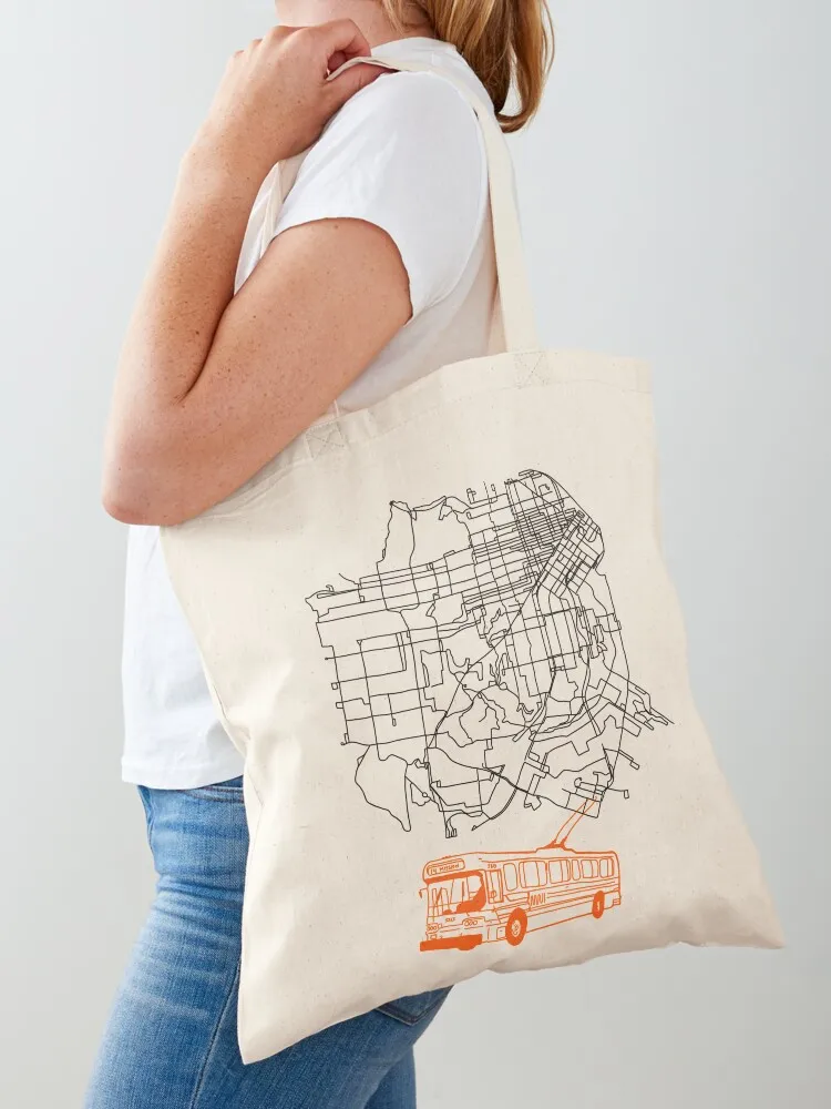 

MUNI BUS Tote Bag cute pouch bag Gift bag tote canvas custom fabric