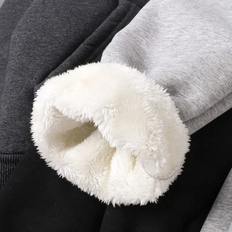 Warme Jacke Frauen feste Hoodies Mantel Herbst Winter Lamm Wolle Fleece lose plus Größen dicken Reiß verschluss weibliche Sweatshirt grau schwarz