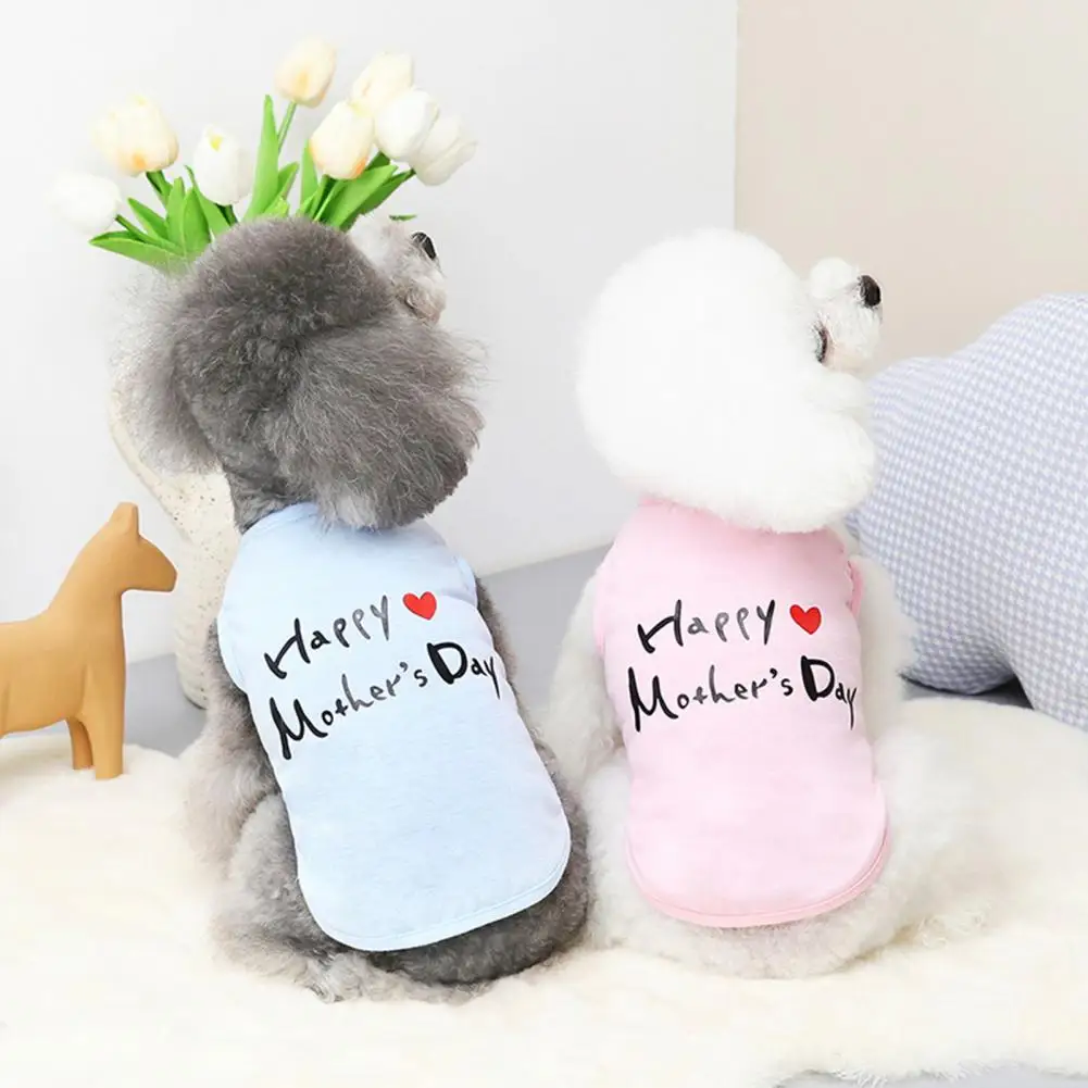 Pet Vest High Elasticity Tear-Resistant Decorating Dog Clothes Cute Vest Shirt Costume Outfits for Home Wear