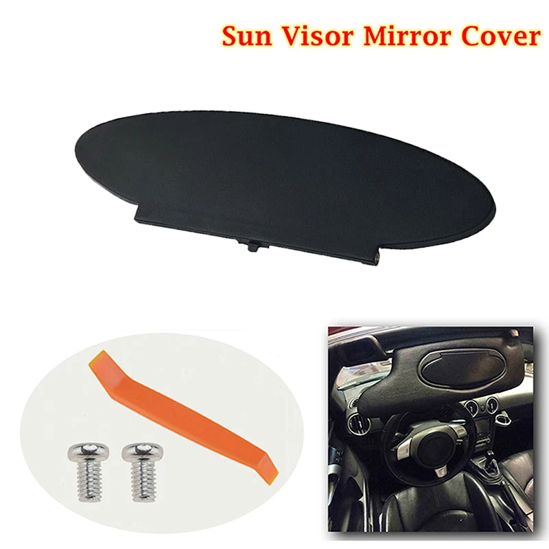 For Porsche 996 997 911 Carrera 986 Boxster 987 Cayman Sun Visor Vanity Mirror Cover Black Replacement Parts Car Accessories