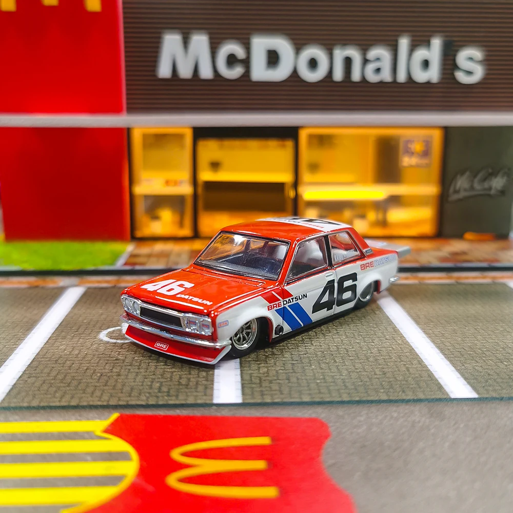 

KAIDO HOUSE Open cover 1:64 DATSUN 46 510 DATSUN Simulation alloy static display car model, adult collection （No box）