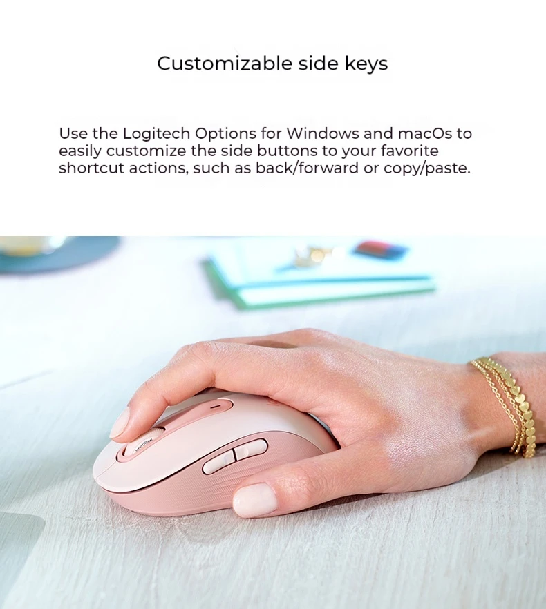 Logitech M650 Wireless Bluetooth LSilent Mouse Office Laptop Sensor Technology Advanced Optical Programmable Buttons Mice image 3