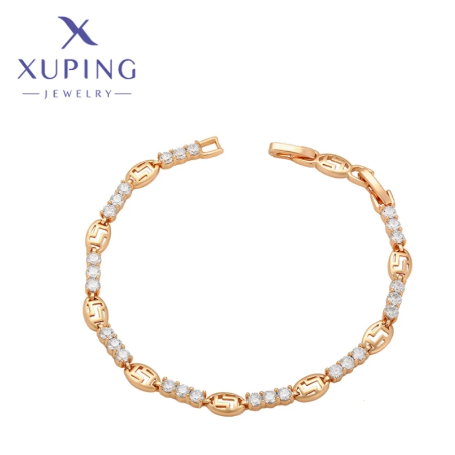 Xuping Jewelry Hot Charm Hand Copper Alloy Gold Color Star Heart Bell Shape Bracelets for Women Birthday Party Gifts X000728388