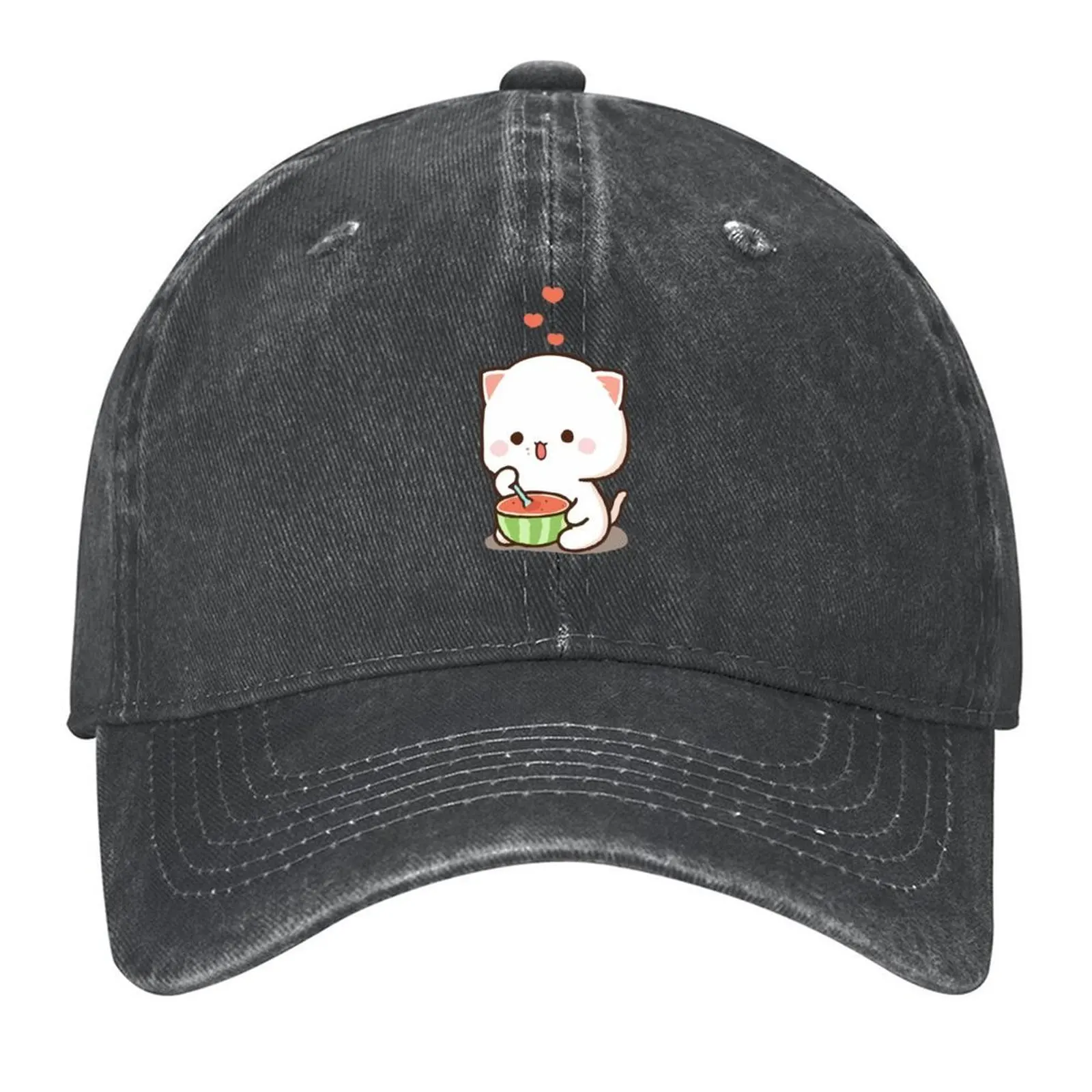 

Mochi Mochi Peach Cat Long Baseball Cap dad hat foam party Hat tea Hat derby Men Women's