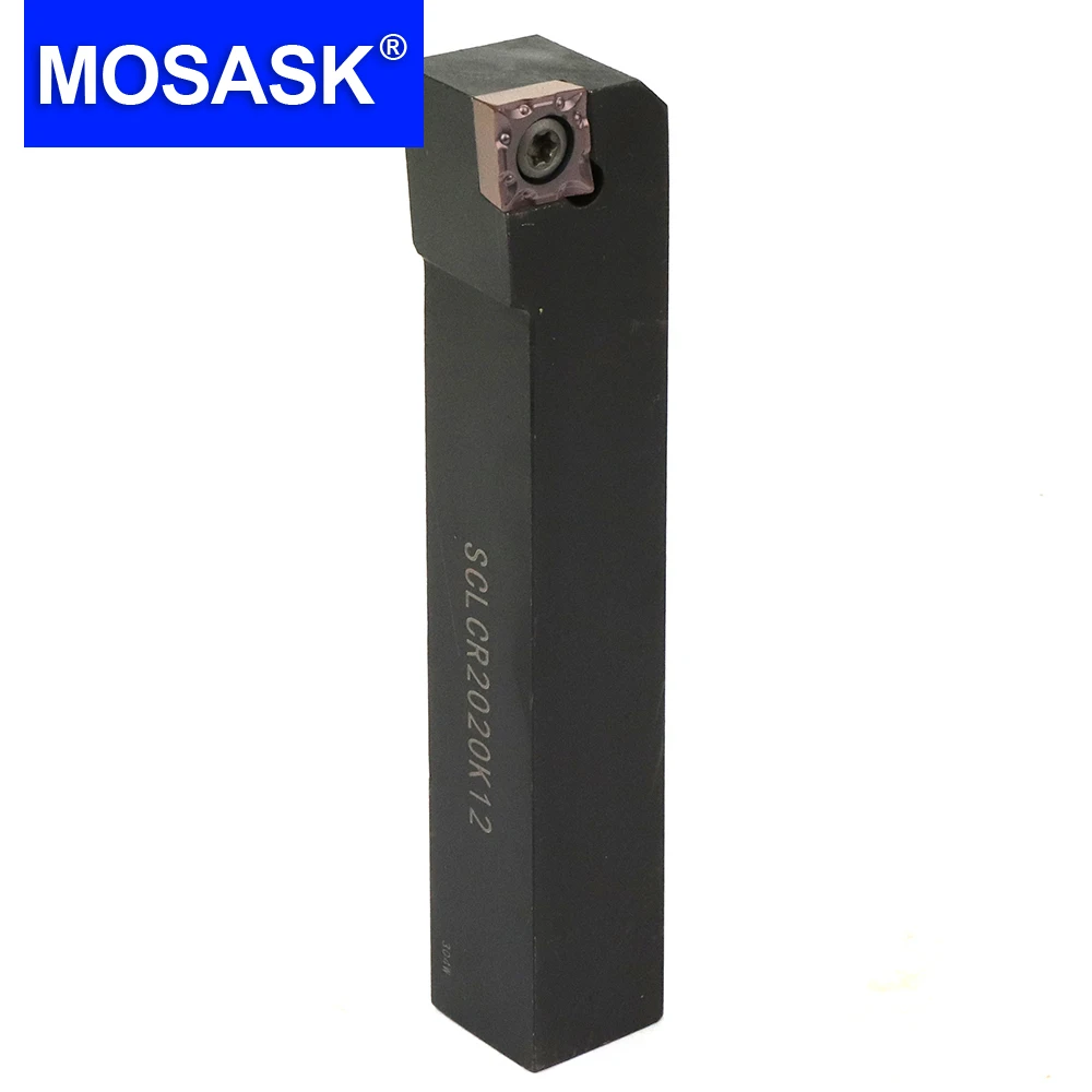 MOSASK SCLCR 공구 홀더, CNC 선반 외부 터닝 공구 홀더, 텅스텐 카바이드 인서트, 20mm, 16mm, 25mm, 12 mm 머시닝 커터