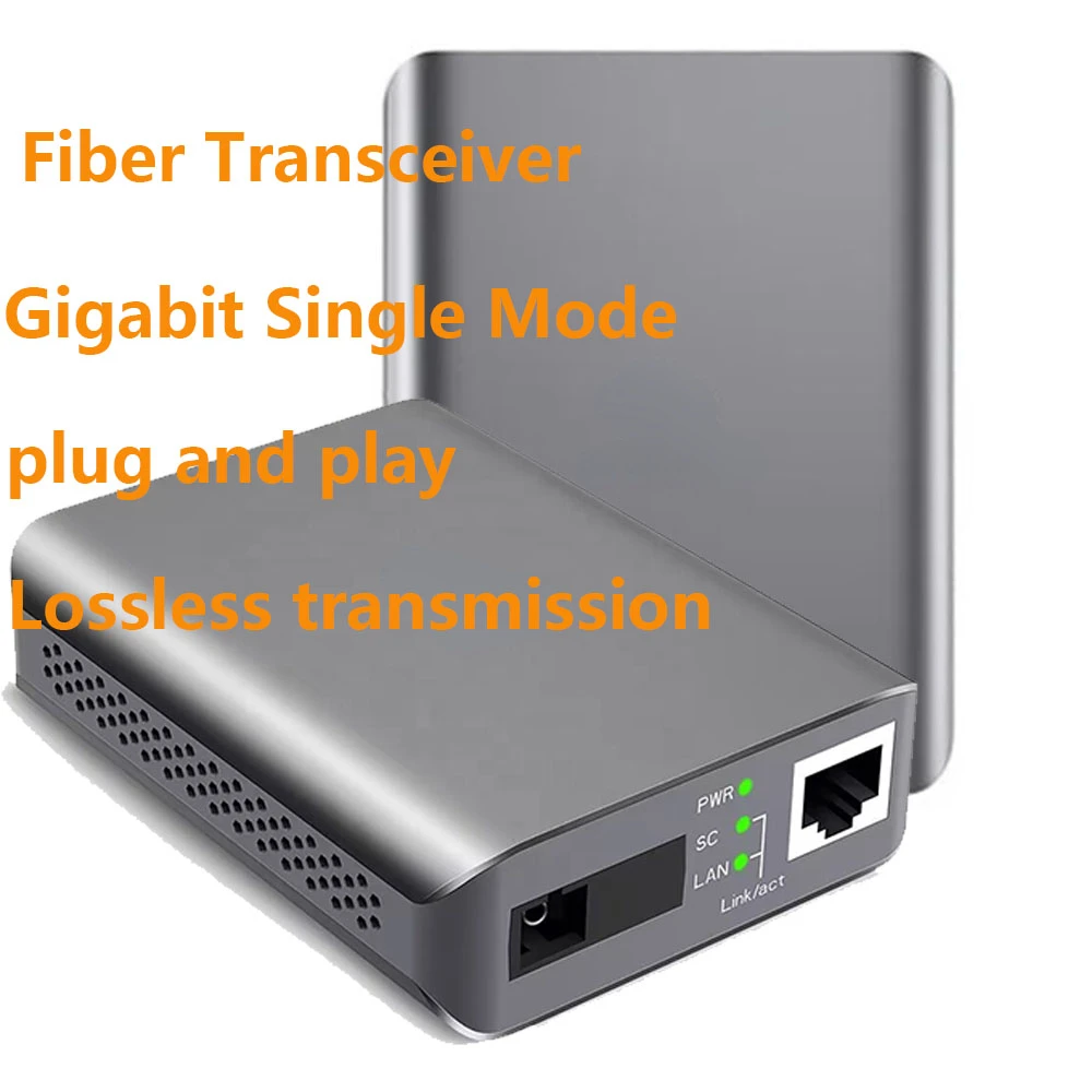 

High Performance Fiber Optic Transceiver Gigabit Single Mode Single Fiber 1000M Adaptive Photoelectric Converter External Power