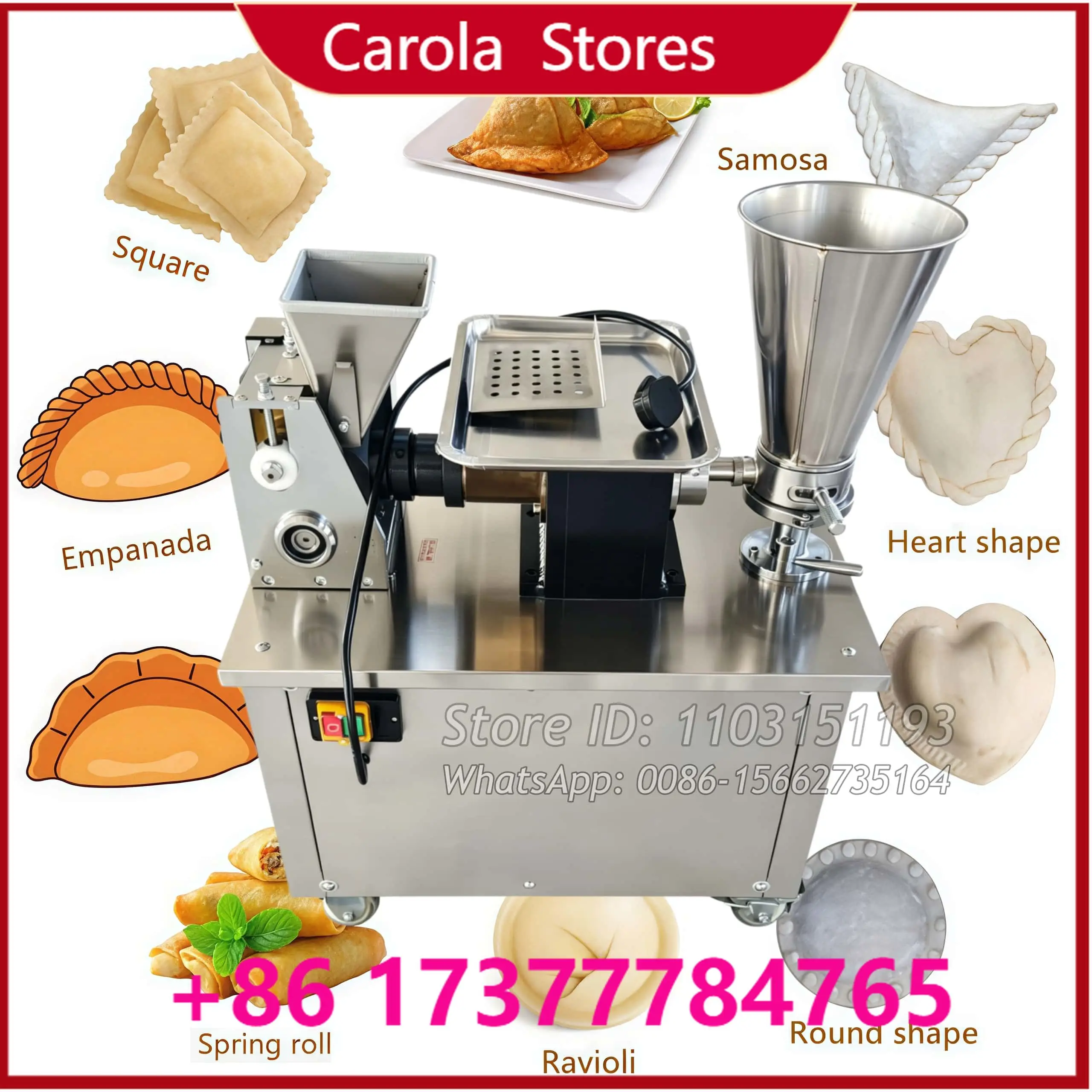 Commercial Empanadas Filling Maker Pierogi Pelmeni Meat Pie Machine Folding Ravioli Samosa Curry Puff Dumpling Making Machine