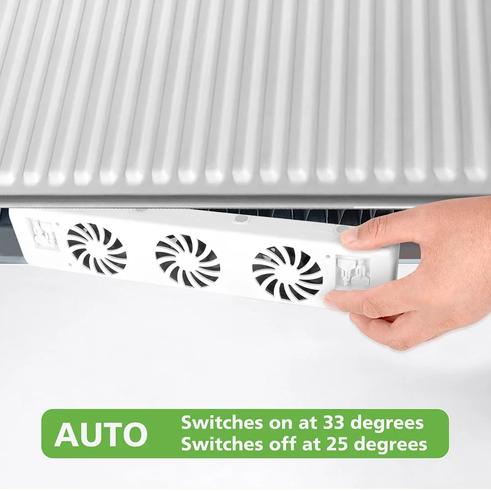 1Pc 3.0 Radiator Fan For Smart Radiator Booster Extension Kit Ventilation Fan Double Set Radiator Fan Radiator Booster