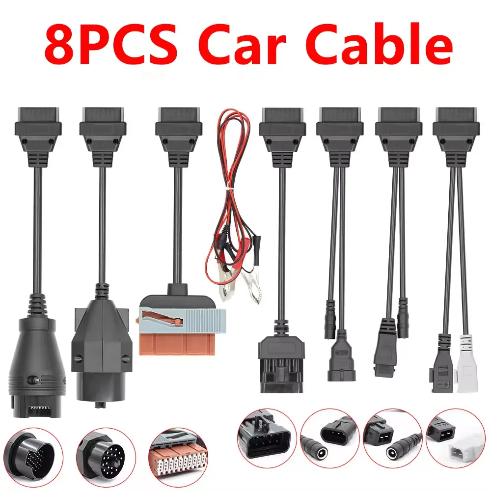 OBD2 Full Set 8 pcs Car Cables Diagnostic Connector TCS Multidiag PRO for automotive connector cable diagnostic tool Interface