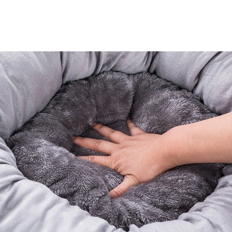 Super Soft Plush Cat Bed Warm Mat Cute Lightweight Kennel Pet Sleeping Basket Bed Round Fluffy Comfortable Touch Pet Accessorie