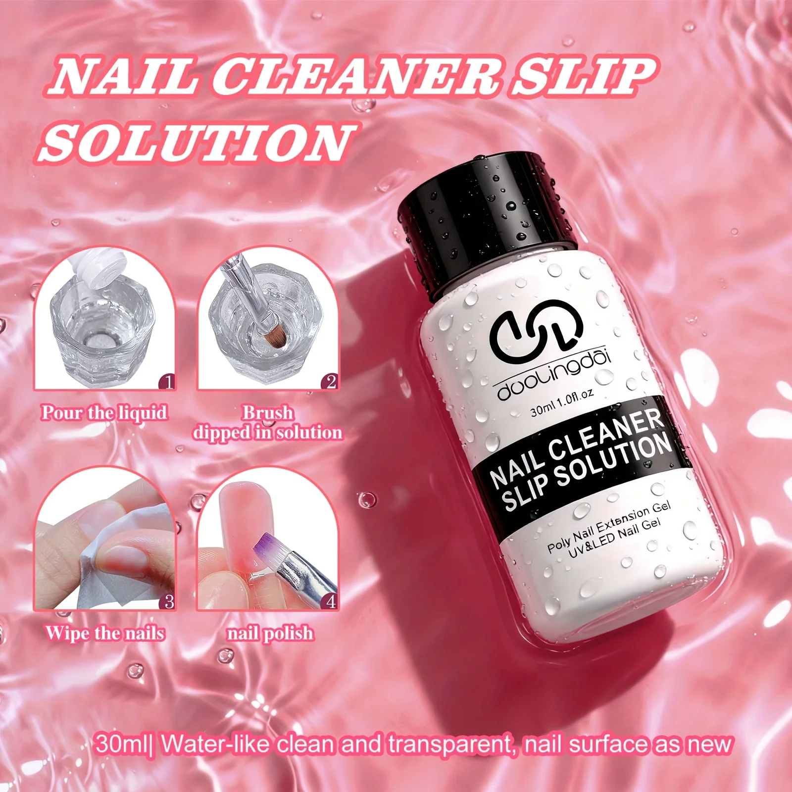 Poly Gel Nail Kit Starter with 4 Colors (Natural Clear + 3 Tones) - Quick Dry Nail Polish, / Curable DIY Gel Nail Polish for gallery 4