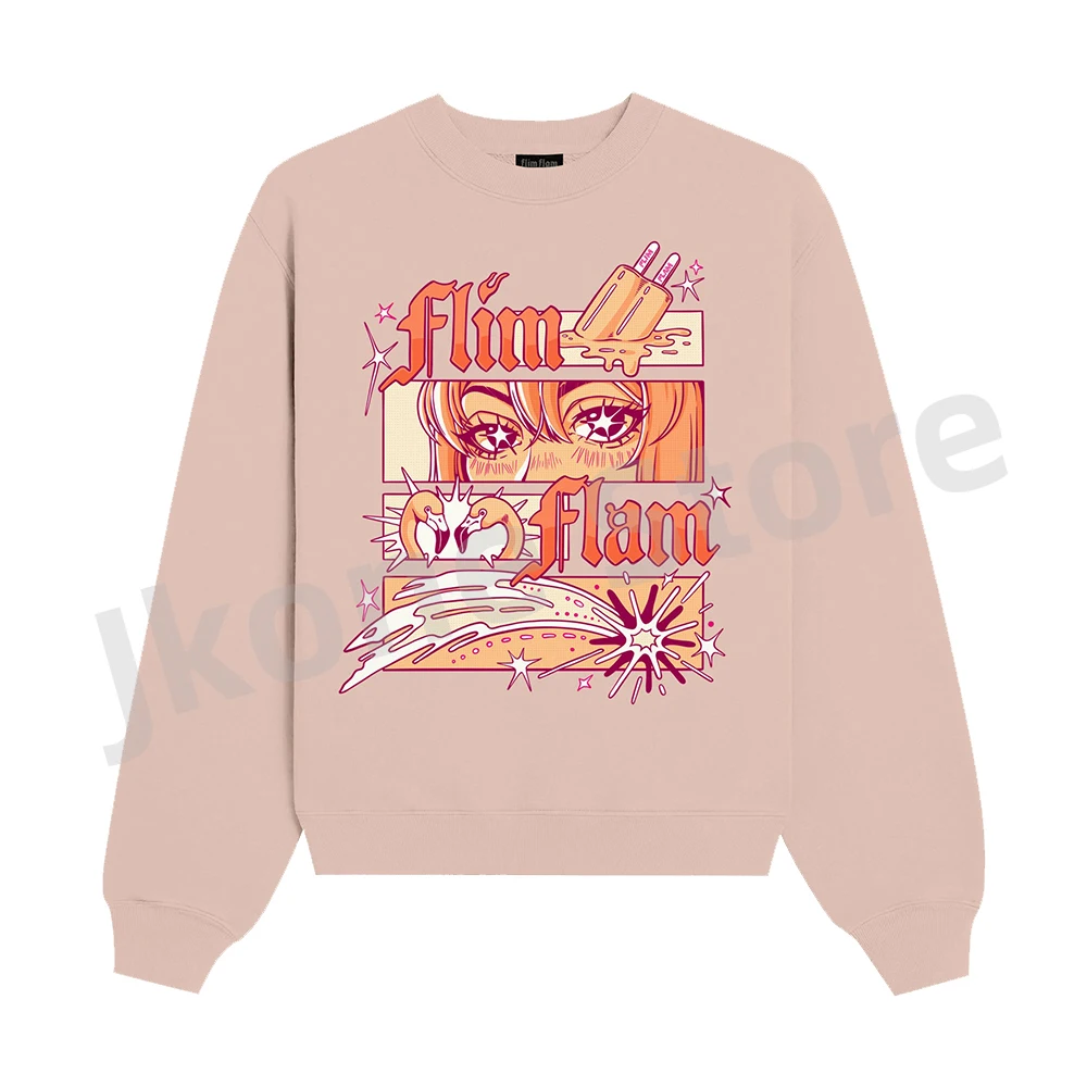 

Flamingo Flim Flam Crewneck sweatshirts Stars Youth Merch Print Winter Women/Man Fashion Funny Casual Streetwear