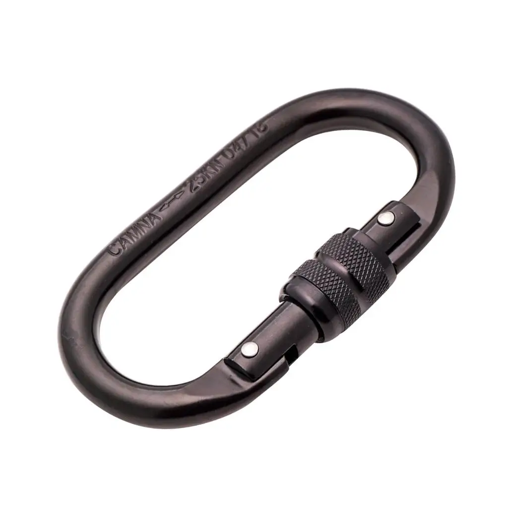 25KN Screwgate Locking Carabiner Clips Heavy Duty Rock Climbing Carabiner for Hammock, Camping, Hiking, Outdoor, Keychain