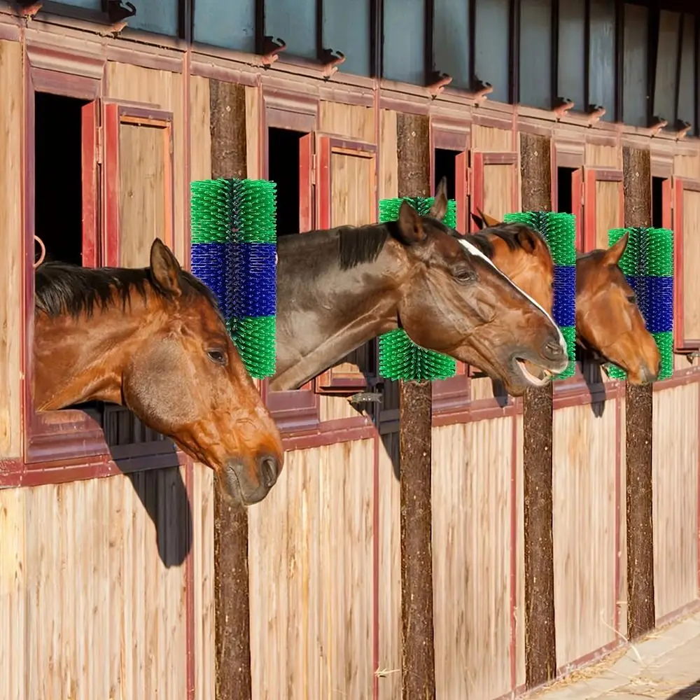 

Щетка для ухода за лошадьми 435 мм, 1 шт., с системой быстрого подключения, для глубокого массажа, инструмент для ухода за скотом, для снятия зуда и раздражения спины