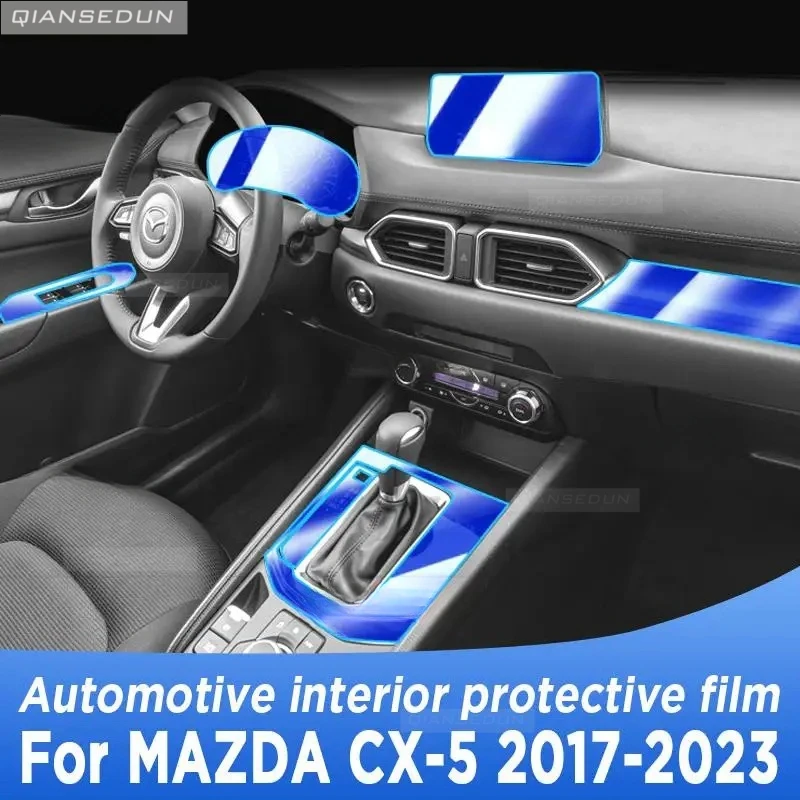 

For MAZDA CX-5 2017-2023 Gearbox Panel Navigation Screen Automotive Interior TPU Protective Film Cover Anti-Scratch Accessories