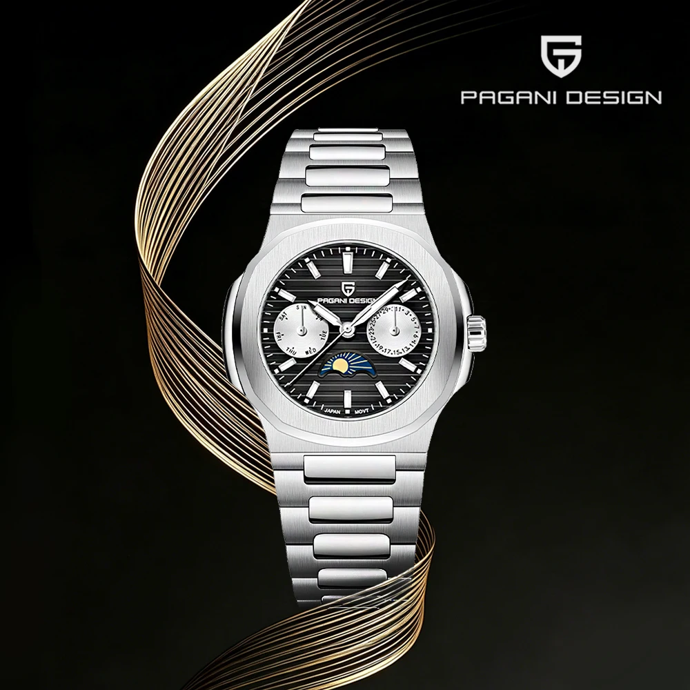 2026 Pagani Design Top Brand Women's Quartz Watch Luxury Sapphire VX3HA Women's Watch Moon Phase Calendar Week Watches for Woman