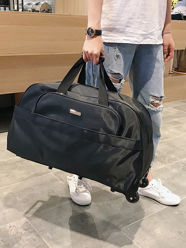 大容量トラベルバッグハンドドラッグ荷物バッグ男性用搭乗スーツケース高品質プルロッドバッグ観光ハンドバッグシンプルなスタイル