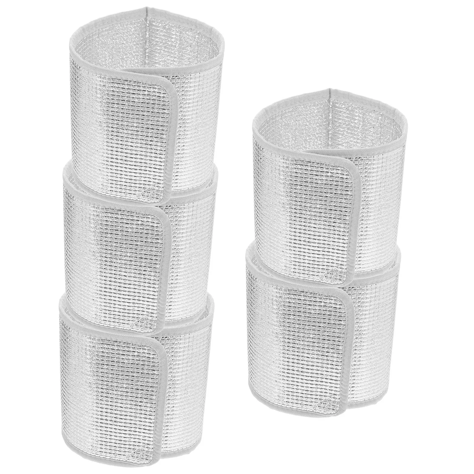 1Set Flower Pot Insulation Cover Double-Sided Thermal Aluminum Foil Plant Pot Cover Winter Protection Hook Loop Fastener