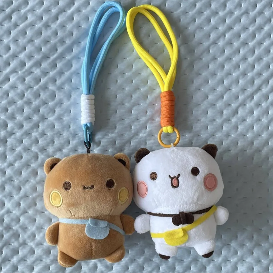Urocze pluszowe breloczki Bubu Dudu, pluszowe panda na ścianę, kawaii puszysty miś, lalka, miękka zawieszka do torby, prezenty urodzinowe dla par