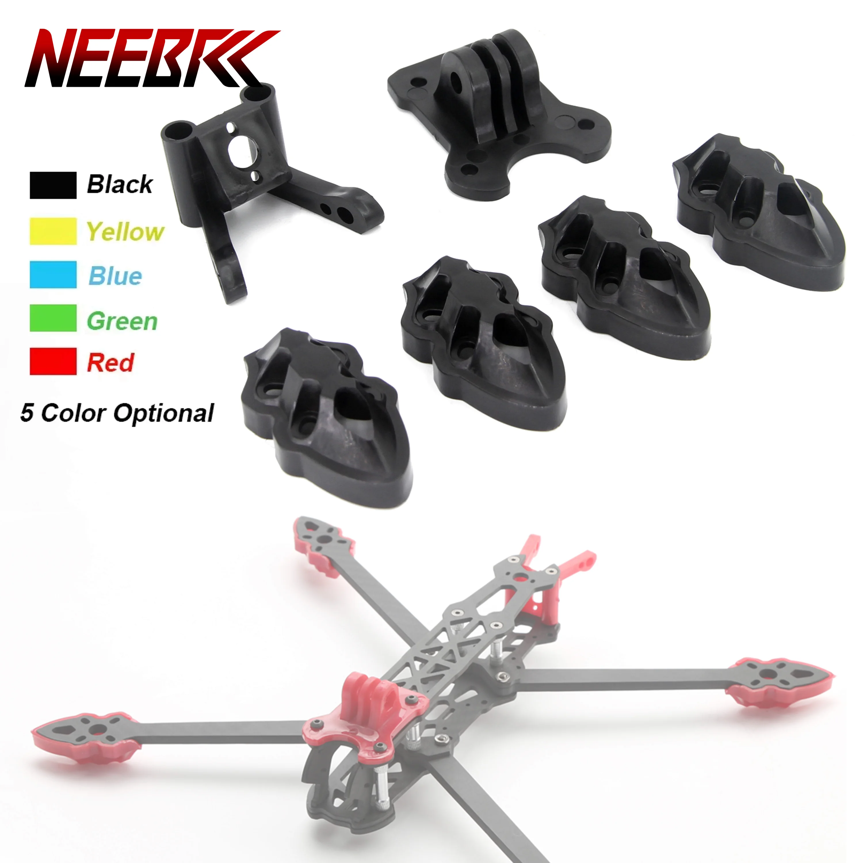 Mark4 7inch Drone Frame 3D Printed Kit Motor Antenna GOPRO Camera Mounting Base for RC FPV Racing Four-axle Quadcopter Freestyle