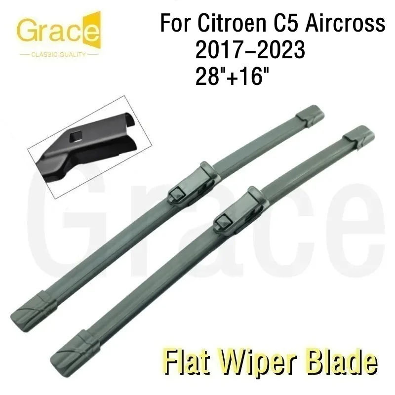 

Wiper Blade For Citroen C5 Aircross 28"+16" Car Windshield Windscreen Rubber 2017 2018 2019 2020 2021 2022 2023