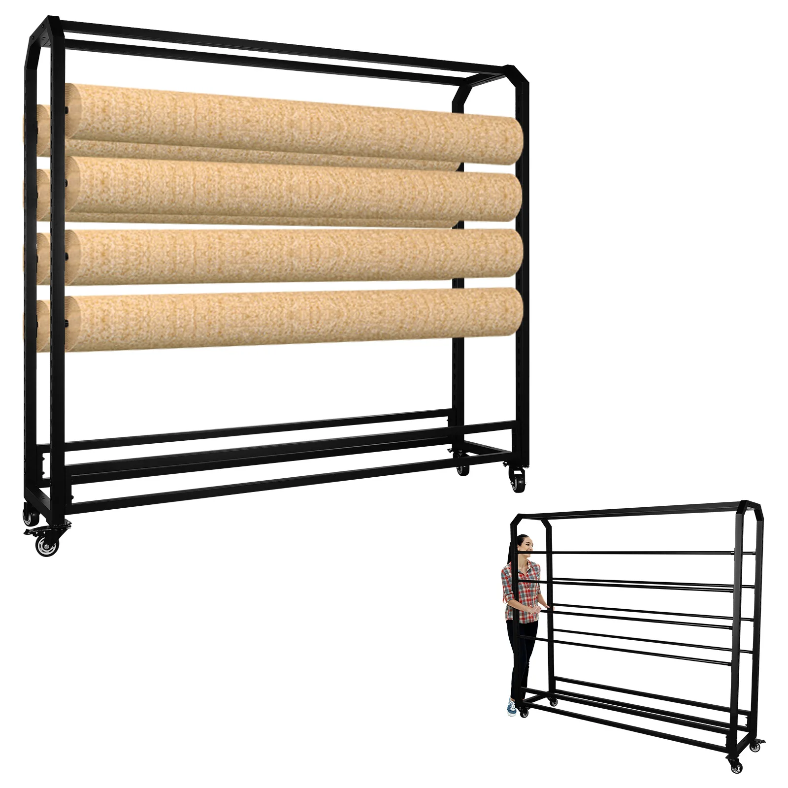 

Регулируемый напольный кронштейн для подвешивания тканей от пола до потолка, износостойкий, для демонстрации штор/обоев/скатертей