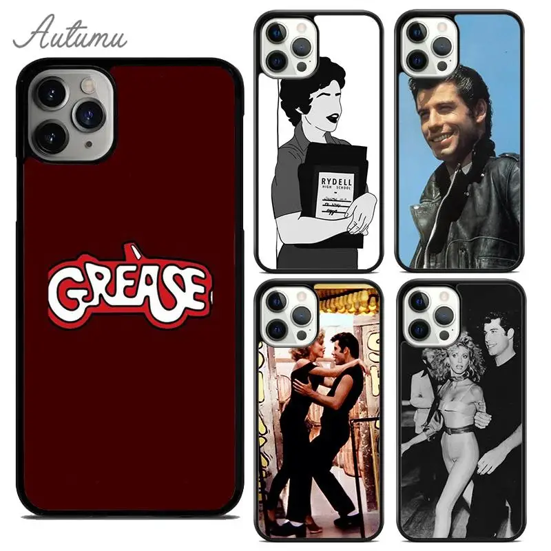 Grease casing ponsel kolase film untuk iPhone 15 16 SE2020 11 12 13 14 Pro Max mini 6 7 8 Plus cangkang coque Fundas