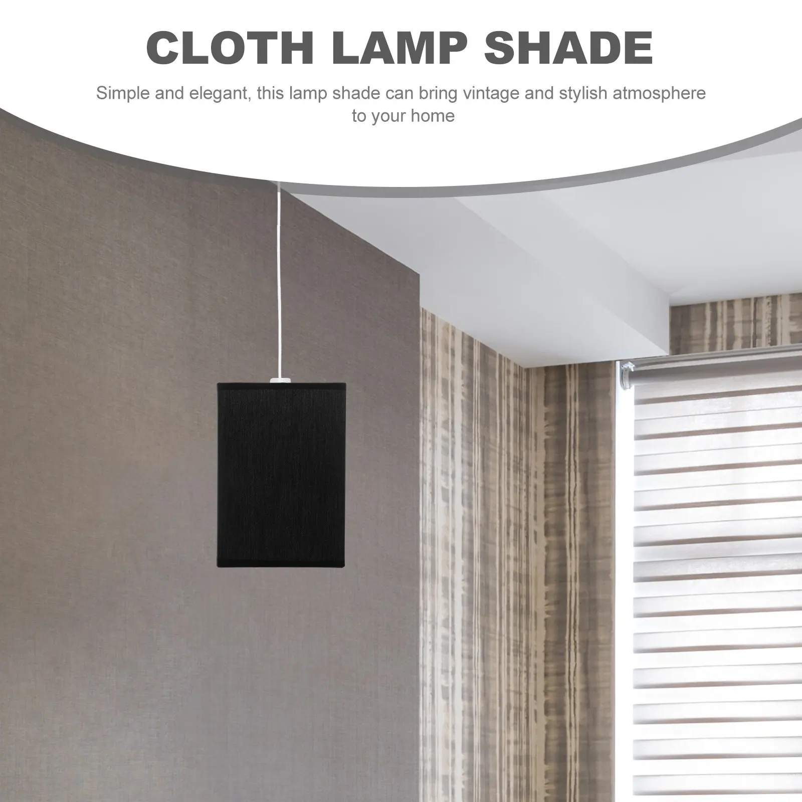 Square Table Lamp Shade Replacement Made of Fabric and Iron Frame for Bedroom Living Room Dining Room Office Home Decor