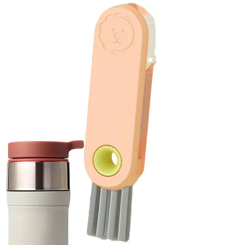 3 In 1 Cup Cleaning Brush Multi-function Cup Mouth Scrubber portable Kitchen Cleaning Gadgets Cup Crevice Brush Cup Lid Cleaner