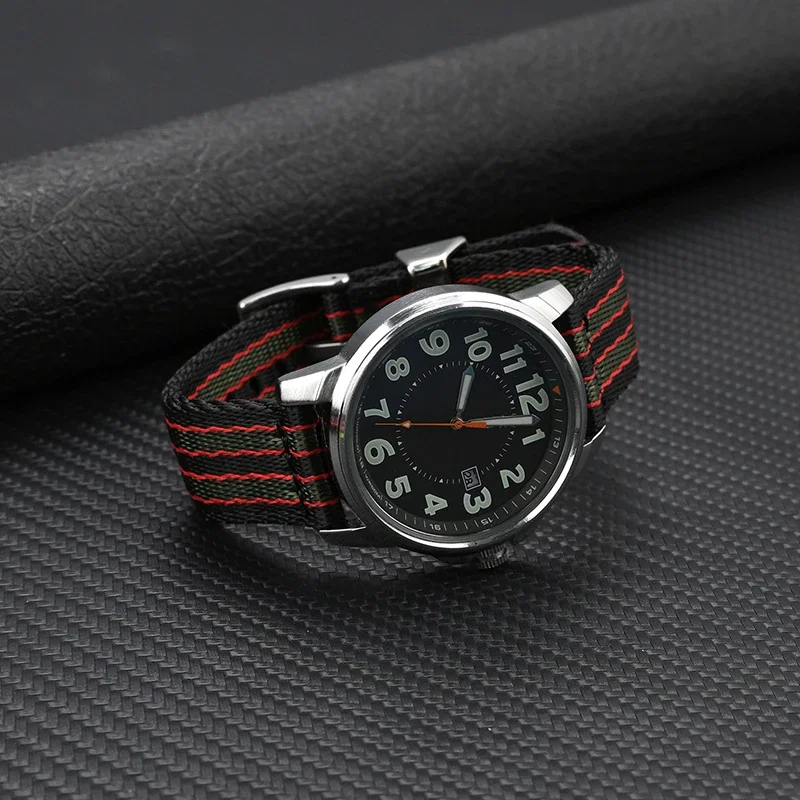 Тканый нейлоновый ремешок 18 мм, 20 мм, 22 мм, 24 мм, быстросъемный мужской спортивный холст, сменный ремешок для часов, аксессуары для часов