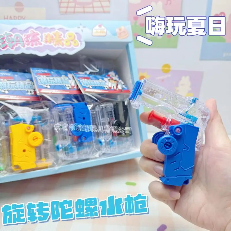 Wholesale 1 Box 18 Pcs Rotating Folding Water Gun Single Hole Press Water Gun , Premium Packaging , Suitable For Offline Retail