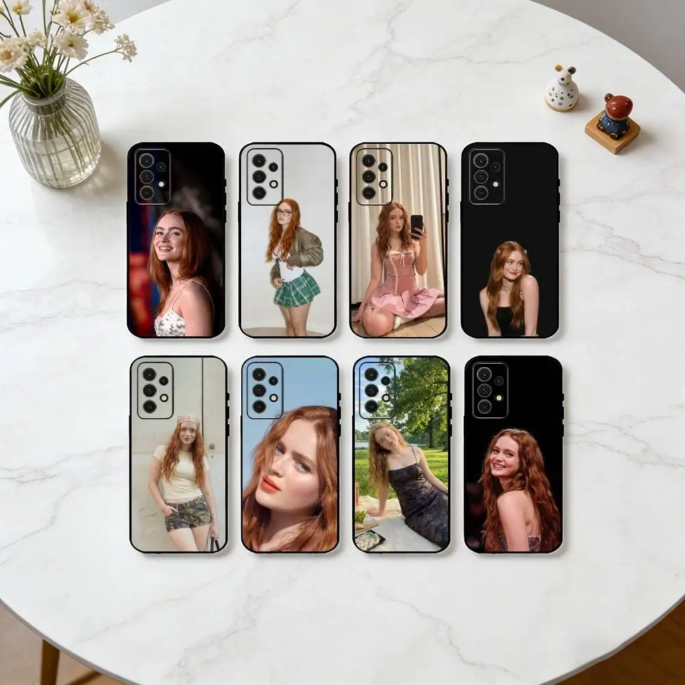 

A-Actress Sadie Sink Phone Case For Samsung S25,S24,S21,S22,S23,S30,Ultra,S20,Plus,Fe,Soft Silicone Black Cover