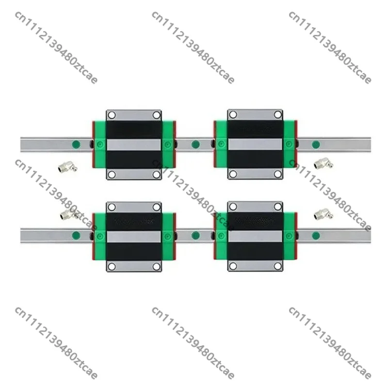 25mm Square & Flange Linear Sliding Block Guide Rail Set 1200-2500mm For CNC Engraving Router Machine Parts