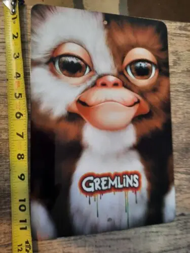 1 pcs,Gizmo Gremlins 8x12 Metal Wall Sign #1