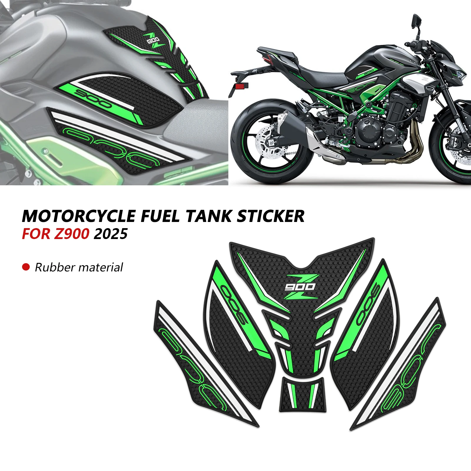 

Motorcycle fuel tank pad protector sticker decal fuel tank knee pad for Z900 SE 2025 Z 900 2025 Fuel tank sticker z900se