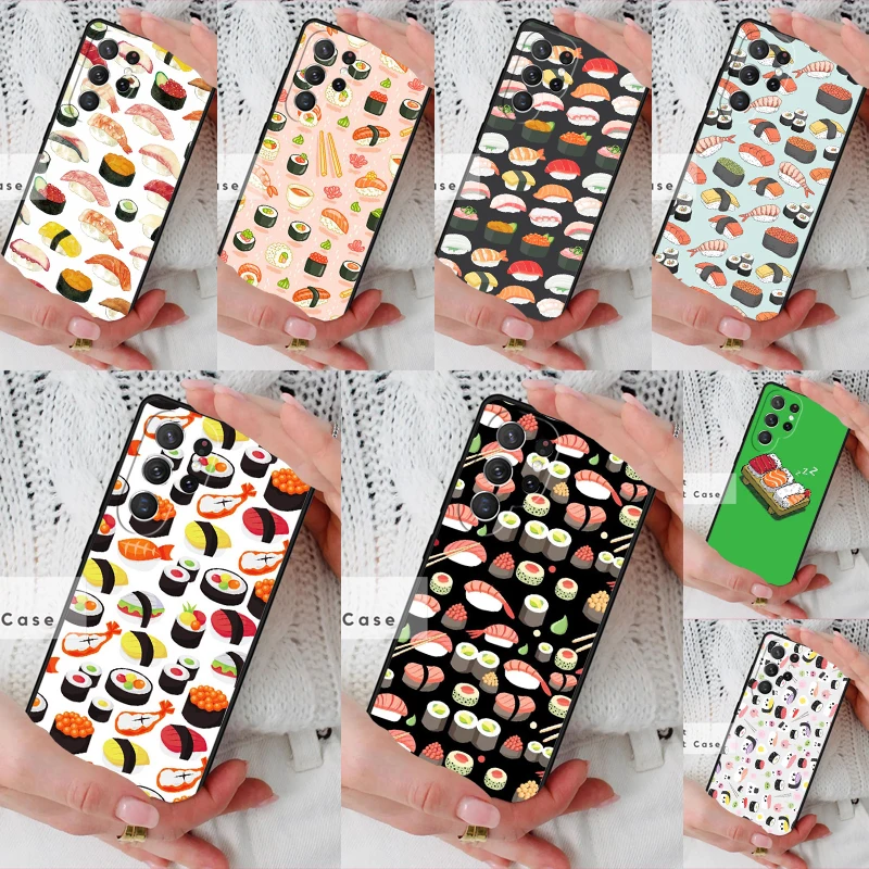 Japanese cuisine Sushi food Phone Cover Case for Samsung Galaxy S26 Ultra S20 FE Note 10 S24 S23 S21 S25 Plus S22