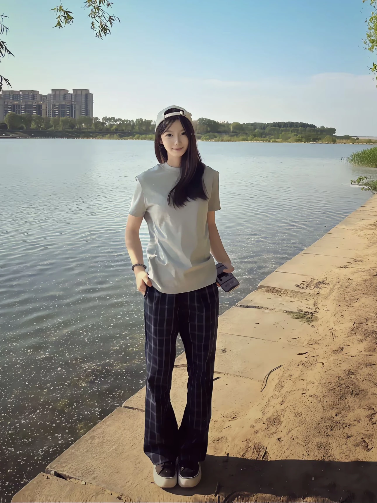 American Sle Plaid Pants Men Women Vintage High Street Straight Leg Lazy Flared Long Legs Casual Long Trousers