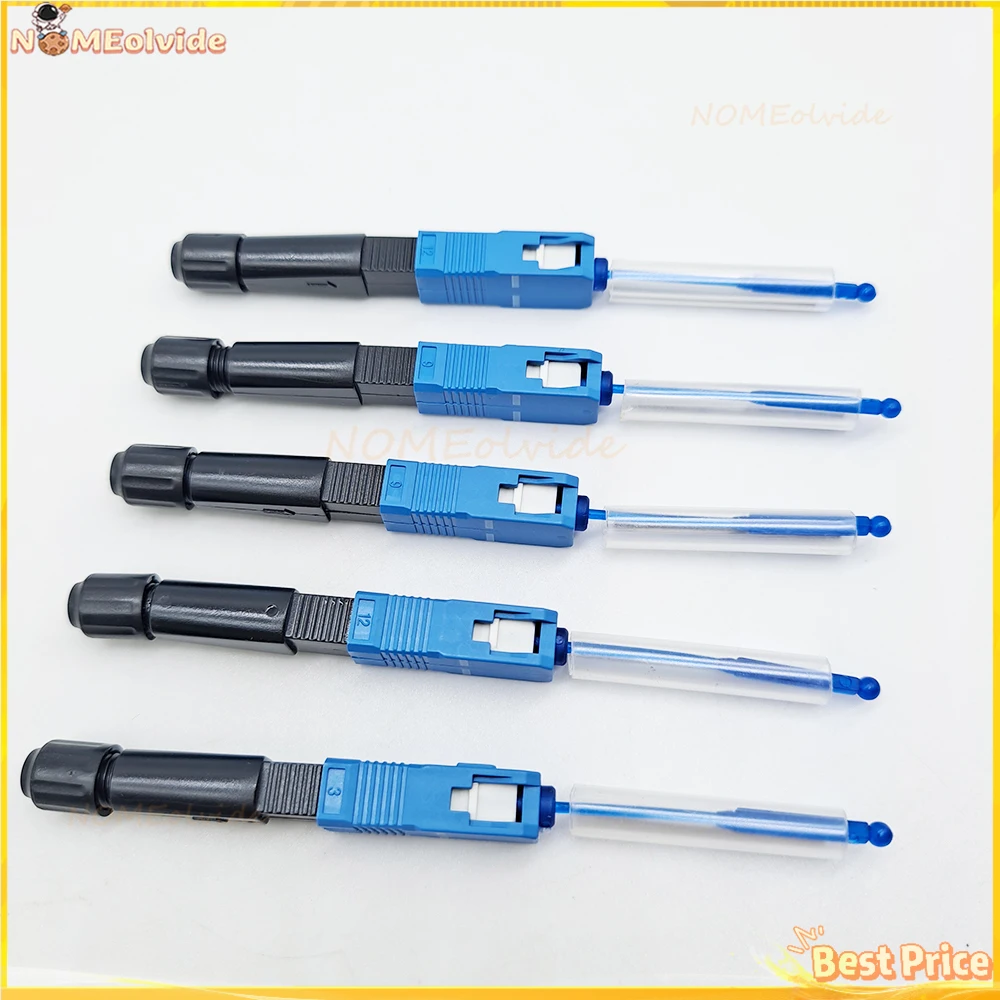 10-500Pcs SC Quick Connector Optical Fiber Fusion FTTH Fast Adapter SC/UPC SOC Splice On Connector Optical Fiber Fast Connector