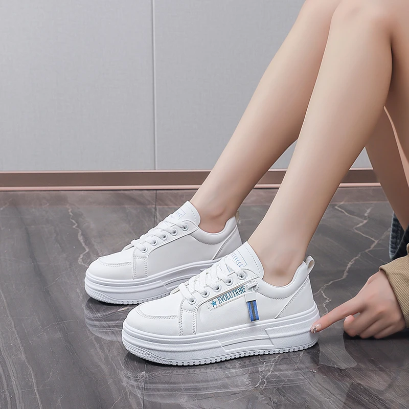 Fashion Women Casual Shoes Breathable Bodybuilding Dance Sneakers 2025 Women Platform Sport Shoes Female Lace Up Tennis Shoes