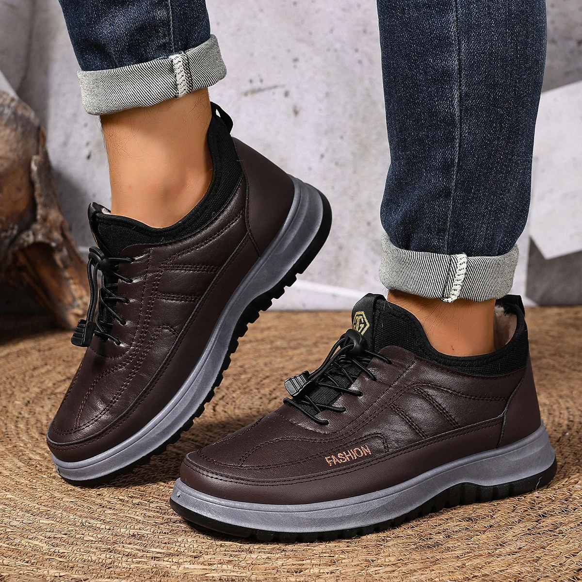 2025 شتاء جديد الرجال المضادة للانزلاق أحذية قطنية في الهواء الطلق عادية دافئة أحذية قطنية مريحة دائم شحن مجاني الرجال القطن #5